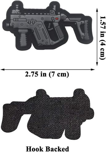 2 PCS AliPlus Military Fan Collection Series Tactical Morale Patches PVC Patch Hook Backed(AK47) in Saudi Arabia