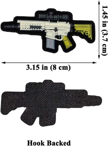 2 PCS AliPlus Military Fan Collection Series Tactical Morale Patches PVC Patch Hook Backed(AK47) in Saudi Arabia