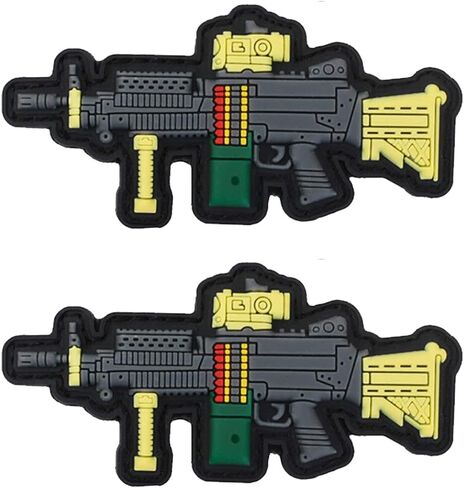 2 PCS AliPlus Military Fan Collection Series Tactical Morale Patches PVC Patch Hook Backed(AK47) in Saudi Arabia