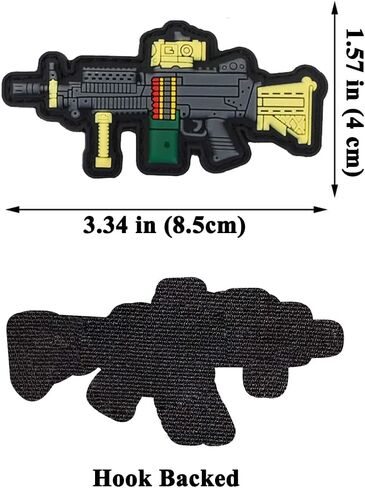 2 PCS AliPlus Military Fan Collection Series Tactical Morale Patches PVC Patch Hook Backed(AK47) in Saudi Arabia