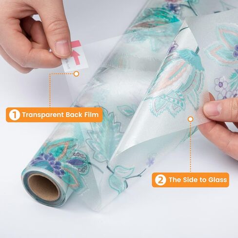 DKTIE 3D Window Privacy Film Static Clings Non Adhesive Opaque Vinyl Bathroom Door Decorative Stickers UV Blocking Heat Control Coverings (Purple, 17.7'' x 78.7'') in Kuwait