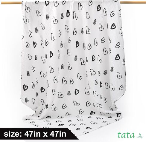 ® Muslin Baby Blankets | Swaddle for Newborns | 100% Organic Cotton Gauze Receiving Blanket Soft, Silky & Breathable for Girls & Neutral Gender | Baby Essentials | 47 x 47 inches in Saudi Arabia