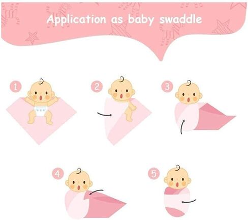 ® Muslin Baby Blankets | Swaddle for Newborns | 100% Organic Cotton Gauze Receiving Blanket Soft, Silky & Breathable for Girls & Neutral Gender | Baby Essentials | 47 x 47 inches in Saudi Arabia