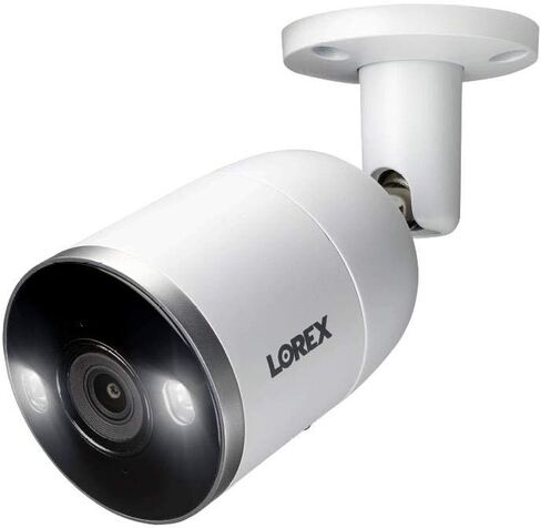 Lorex E892AB Indoor/Outdoor 4K Ultra HD Smart Deterrence IP Bullet Camera with Smart Motion Plus, 150ft NV, CNV, 2.8mm, IP67, White (Renewed) in Saudi Arabia
