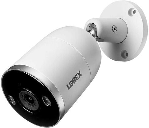 Lorex E892AB Indoor/Outdoor 4K Ultra HD Smart Deterrence IP Bullet Camera with Smart Motion Plus, 150ft NV, CNV, 2.8mm, IP67, White (Renewed) in Saudi Arabia