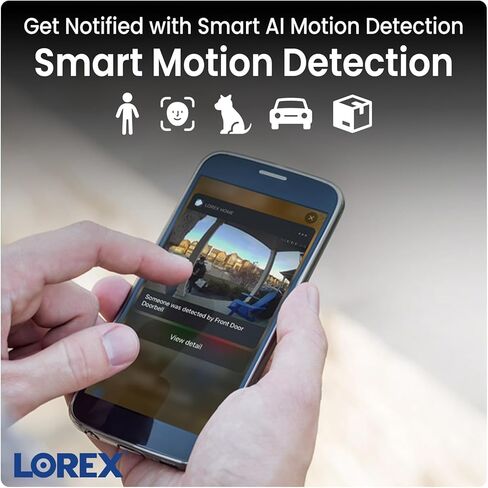 Lorex 4K Wired Security Camera – Outdoor & Indoor Add on PoE Wired Camera Surveillance System for Home & Business – Deterrence Lighting, Motion Detection, Color Night Vision in Saudi Arabia