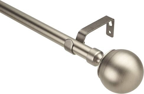 تفاصيل المنزل: مقبض ستارة صلب مقاس 86-120 بوصة مصنوع من النيكل الساتان in Kuwait