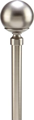 تفاصيل المنزل: مقبض ستارة صلب مقاس 86-120 بوصة مصنوع من النيكل الساتان in Kuwait