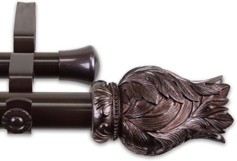 Rod Desyne 1" Verda Double Curtain Rod, 48-84", Satin Nickel in Saudi Arabia