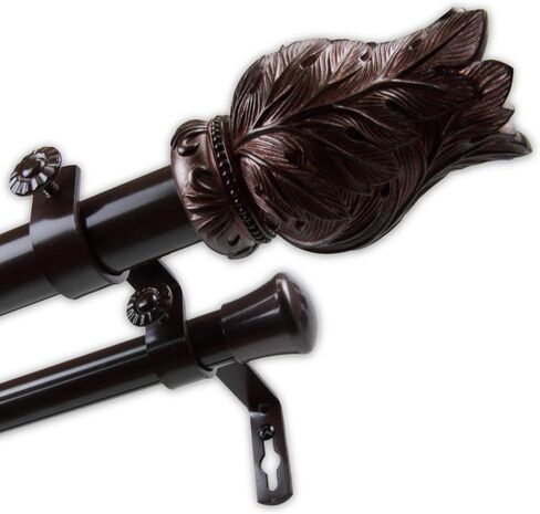 Rod Desyne 1" Verda Double Curtain Rod, 48-84", Satin Nickel in Saudi Arabia