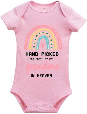 Hand Picked for Earth by My Grandma in Heaven Unisex One-Piece Bodysuits in Saudi Arabia