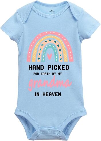 Hand Picked for Earth by My Grandma in Heaven Unisex One-Piece Bodysuits in Saudi Arabia