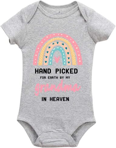 Hand Picked for Earth by My Grandma in Heaven Unisex One-Piece Bodysuits in Saudi Arabia