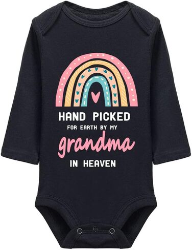 Hand Picked for Earth by My Grandma in Heaven Unisex One-Piece Bodysuits in Saudi Arabia
