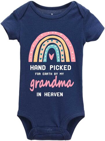 Hand Picked for Earth by My Grandma in Heaven Unisex One-Piece Bodysuits in Saudi Arabia