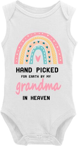 Hand Picked for Earth by My Grandma in Heaven Unisex One-Piece Bodysuits in Saudi Arabia