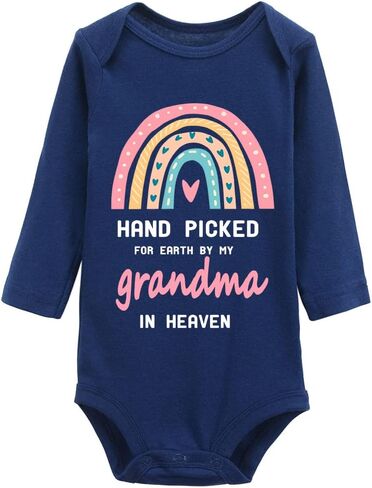 Hand Picked for Earth by My Grandma in Heaven Unisex One-Piece Bodysuits in Saudi Arabia