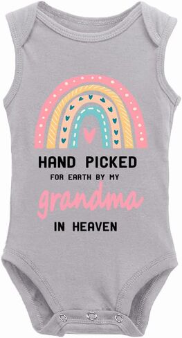Hand Picked for Earth by My Grandma in Heaven Unisex One-Piece Bodysuits in Saudi Arabia