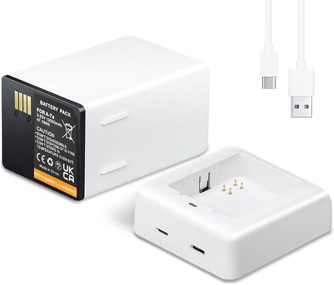 بطارية A-7a XL ممتدة بقدرة 13000 مللي أمبير في الساعة لكاميرا Alro Pro 3 Floodlight/Arlo Pro 4 XL/Arlo Go 2/ Arlo Pro 3 XL/Arlo Pro 4 XL Spotlight 3/ Arlo Ultra XL/Arlo Ultra 2 XL مع شاحن سريع مطور بقدرة 18 وات in Kuwait