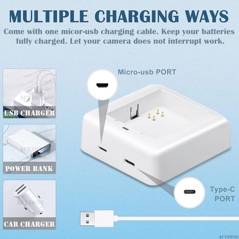 بطارية A-7a XL ممتدة بقدرة 13000 مللي أمبير في الساعة لكاميرا Alro Pro 3 Floodlight/Arlo Pro 4 XL/Arlo Go 2/ Arlo Pro 3 XL/Arlo Pro 4 XL Spotlight 3/ Arlo Ultra XL/Arlo Ultra 2 XL مع شاحن سريع مطور بقدرة 18 وات in Kuwait