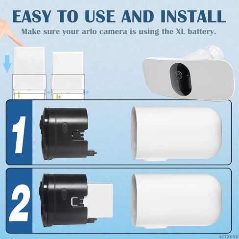 بطارية A-7a XL ممتدة بقدرة 13000 مللي أمبير في الساعة لكاميرا Alro Pro 3 Floodlight/Arlo Pro 4 XL/Arlo Go 2/ Arlo Pro 3 XL/Arlo Pro 4 XL Spotlight 3/ Arlo Ultra XL/Arlo Ultra 2 XL مع شاحن سريع مطور بقدرة 18 وات in Kuwait