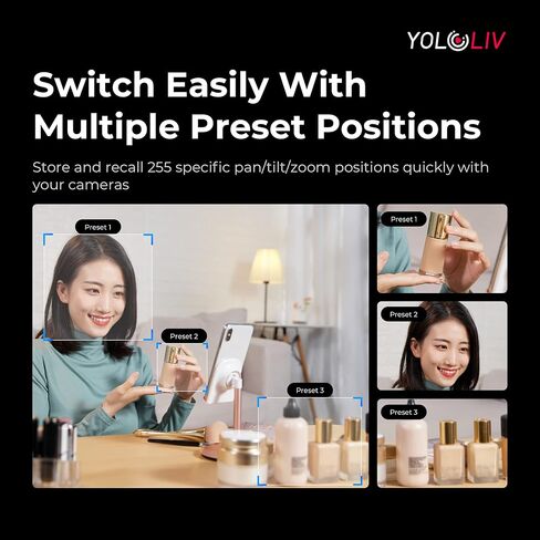 كاميرا YOLOLIV VertiCam PTZ 1080P بث مباشر عمودي مع تكبير بصري 12x، جهاز تحكم عن بعد، تركيز تلقائي، إخراج صورة in Kuwait