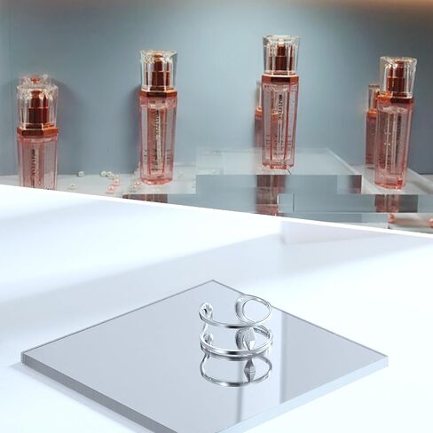 Acrylic Square Display Block 4 X 4 X 0.12 Inches, 4PCS Clear Polished Cube Acrylic Block, Acrylic Display Block Stand Solid Base Jewelry Stand Flat Lay Acrylic Blocks for Photography, Acrylic Cube in Kuwait