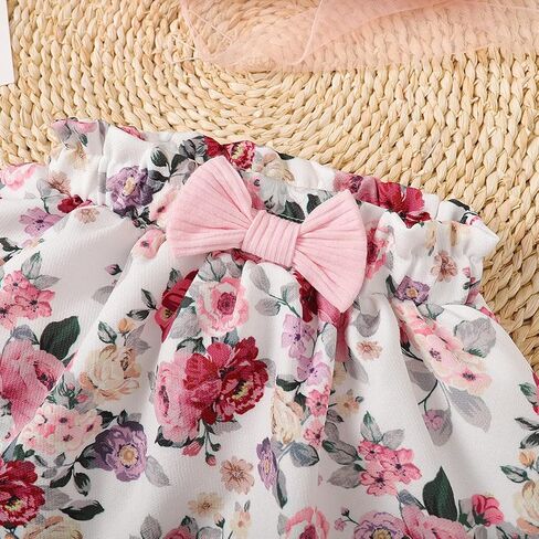 Toddler Baby Girls Summer Clothes Ruffle Sleeveless Outfits Shirt Kid Short Set in Kuwait