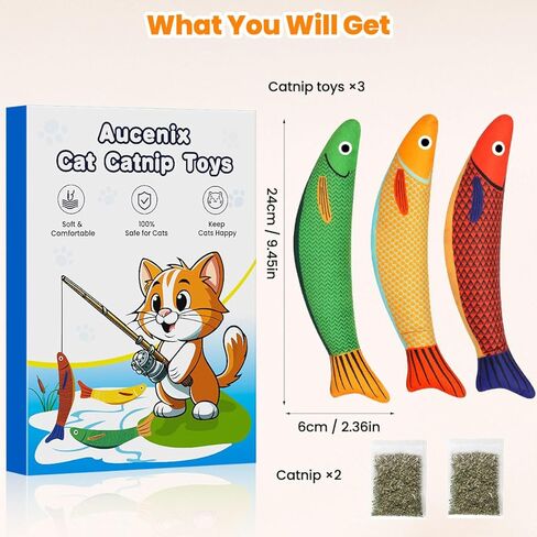ألعاب Aucenix Catnip للقطط - ألعاب قطط قابلة لإعادة الملء للقطط الداخلية في عيد الميلاد، وسادة قطيفة للحيوانات الأليفة مضغ لعبة تفاعلية مدمجة في جرس التجعيد، ركل ناعم لمخالب القطط وتنظيف أسنانها in Kuwait