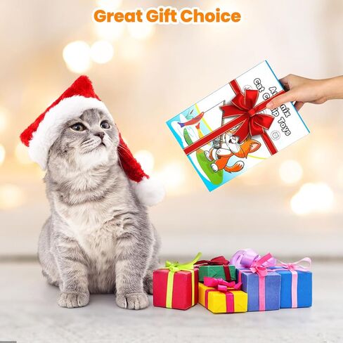 ألعاب Aucenix Catnip للقطط - ألعاب قطط قابلة لإعادة الملء للقطط الداخلية في عيد الميلاد، وسادة قطيفة للحيوانات الأليفة مضغ لعبة تفاعلية مدمجة في جرس التجعيد، ركل ناعم لمخالب القطط وتنظيف أسنانها in Kuwait