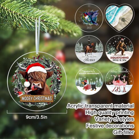 Christmas Tree Ornaments - Sea Turtle Christmas Ornaments 2023, Acrylic Christmas Hanging Ornaments Ocean Turtle Pendant Decorations for Christmas Tree, Beach Christmas Ornaments for Home Decor (Sea) in Saudi Arabia