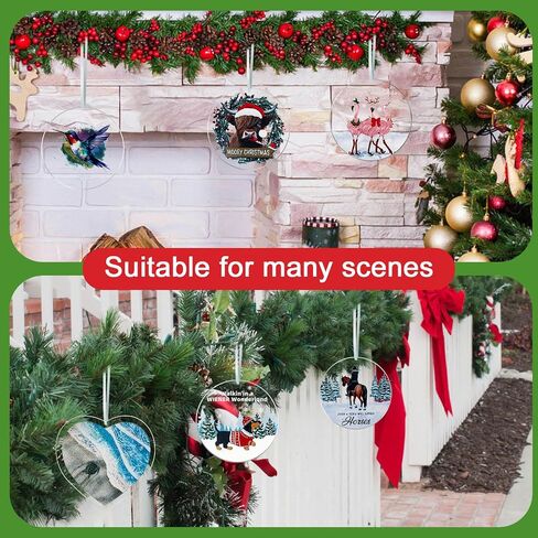 Christmas Tree Ornaments - Sea Turtle Christmas Ornaments 2023, Acrylic Christmas Hanging Ornaments Ocean Turtle Pendant Decorations for Christmas Tree, Beach Christmas Ornaments for Home Decor (Sea) in Saudi Arabia