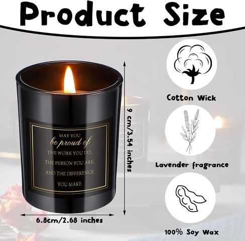 Panelee 10 Packs Scented Candles Gift Set for Women Lavender Candles Inspirational Candle Gift Bulk Appreciation Gift for Coworker Employee Appreciation Gifts Bulk Soy Wax Decorative Candles for Home in Saudi Arabia