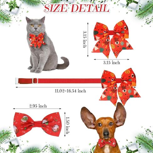 glitinsel 120 قطعة عيد الميلاد الكلب القوس التعادل طوق مجموعة تشمل قابل للتعديل الكلب القوس التعادل بووتيس الكلب ربطات العنق عيد الميلاد Bowknot السائبة للقطط الحيوانات الأليفة الاستمالة اكسسوارات الديكور، 40 أنماط in Kuwait