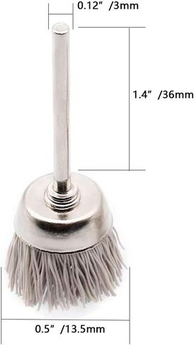 ZLYY Small Nylon Cup Brush for Drill (5 Pack), 1/2" Diameter in Saudi Arabia