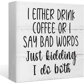 289-XQ-MuHe-COFFEE Wooden Stand Decorative Signs & Plaques in Kuwait
