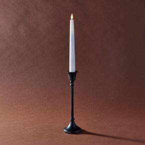 LampLust Black Taper Candle Holder - 7 Inch Tall Candle Holder for Candle Sticks, Matte Black Metal, Fits Standard Taper Candlesticks, Modern Farmhouse & Vintage Black Home Decor