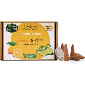 Bless-International القرنفل والقرفة 100٪ - مخاريط بخور طبيعية - مصنوعة يدويًا - مغموسة يدويًا - مواد كيميائية عضوية - خالية من التنقية - الاسترخاء - الإيجابية - اليوغا - التأمل - أفضل الروائح (10 قطع) in Kuwait