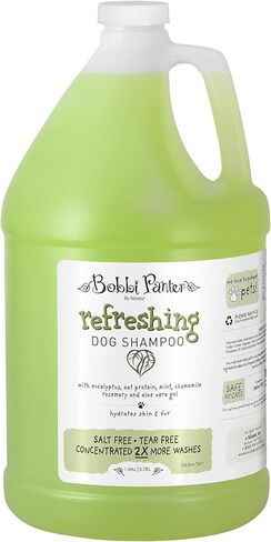 شامبو الكلاب المنعش الطبيعي من بوبي بانتر، بالنعناع الأخضر، 1 جالون (37) in Kuwait