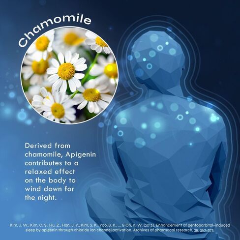 Rutaecarpine + Apigenin (510 MG) - Natural Sleep Aid + Calming Formula for Caffeine Consumption - 90ct - Made in USA in Kuwait