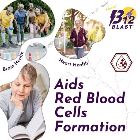 Bricker Labs B12 Blast Methylcobalamin فيتامين ب12 السائل، فيتامينات الطاقة، مكمل الطاقة (1000 ميكروجرام) in Kuwait