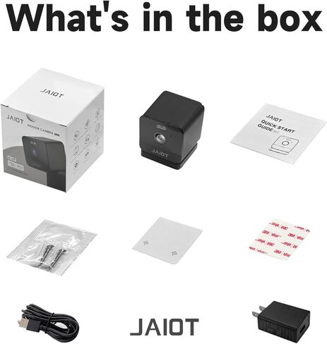 JAIOT 2024 كاميرا داخلية واي فاي جديدة 5 جيجا هرتز، كاميرا للحيوانات الأليفة 1080 بكسل مع تطبيق الهاتف، كاميرات إضافية لأمن المنزل، رؤية ليلية ملونة، كشف الحركة، صفارة الإنذار، صوت ثنائي الاتجاه، العمل مع Alexa in Kuwait