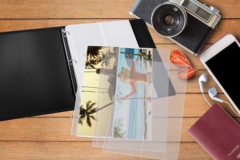 10 Pack of Photo Album Pages, 4" x 12" Standard Full Page Photo Refill Sheets Protectors, Heavyweight Clear Photo Sleeves for Pictures Album Scrapbook Binders in Saudi Arabia