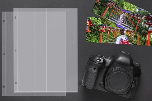 10 Pack of Photo Album Pages, 4" x 12" Standard Full Page Photo Refill Sheets Protectors, Heavyweight Clear Photo Sleeves for Pictures Album Scrapbook Binders in Saudi Arabia