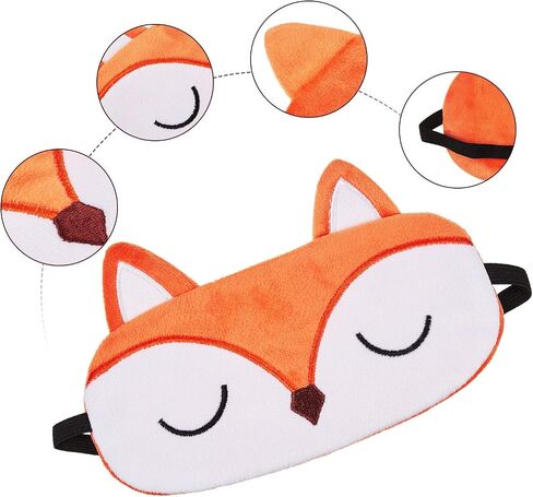 3 Pieces Cute Animals Sleeping Eye Mask Travel Home Cute Shading Eyeshade Plush Sleep Blindfold for Boy Girl Pajama Party Slumber Party Sleepover Party Game in Saudi Arabia