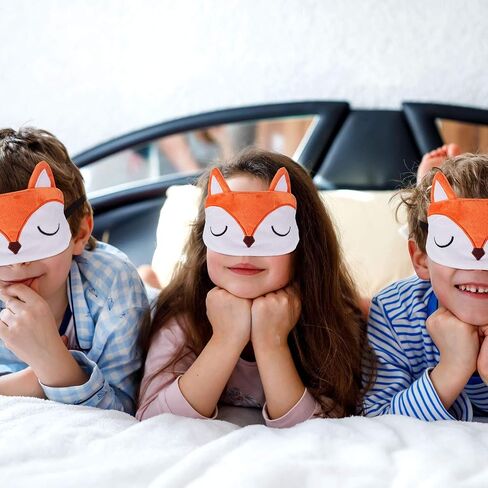 3 Pieces Cute Animals Sleeping Eye Mask Travel Home Cute Shading Eyeshade Plush Sleep Blindfold for Boy Girl Pajama Party Slumber Party Sleepover Party Game in Saudi Arabia
