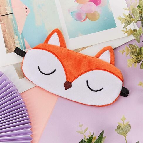 3 Pieces Cute Animals Sleeping Eye Mask Travel Home Cute Shading Eyeshade Plush Sleep Blindfold for Boy Girl Pajama Party Slumber Party Sleepover Party Game in Saudi Arabia