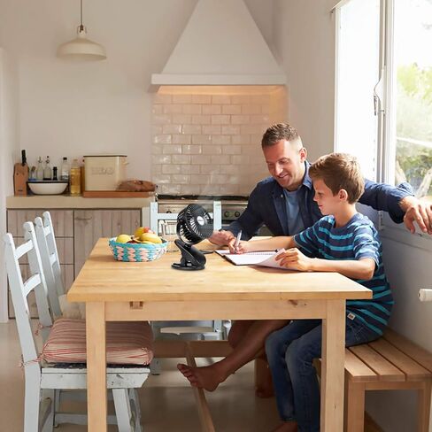 SkyGenius مشبك يعمل بالبطارية على مروحة عربة الأطفال (أسود) in Kuwait