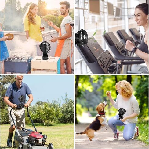 SkyGenius مشبك يعمل بالبطارية على مروحة عربة الأطفال (أسود) in Kuwait