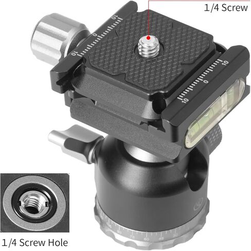 رأس حامل ثلاثي برأس كروي بانورامي دوار من YC بصل 360 درجة مع لوحة فك سريع لولبي 1/4، لمنزلق الكاميرا، وقضيب الكاميرا، وحامل التلسكوب ثلاثي القوائم، وكاميرا الفيديو in Kuwait